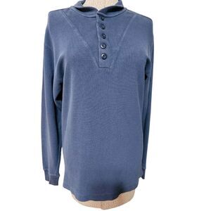 LL BEAN Men's Long Sleeve S Regular Waffle Knit Pullover Shirt